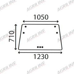 Cab Glass- Front Window- Clear suitable for Deutz - 4363114