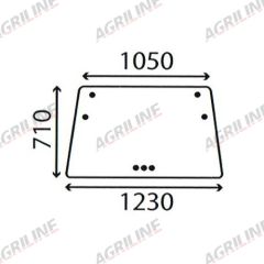 Cab Glass- Front Window- Green Tint suitable for Deutz - 4363115