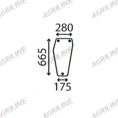 Cab Glass- LH Lower Front- Green Tint suitable for Deutz - 4351734