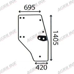 Cab Glass- RH Door- Green Tint suitable for Deutz - 4352851