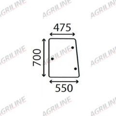 Cab Glass-Side Window- Clear suitable for Deutz - 4350515