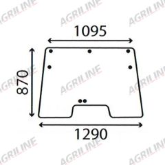 Cab Glass- Front Window- Green Tint suitable for Deutz -  4383606