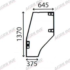 Cab Glass- Curved LH Door- Green Tint suitable for Deutz -  4402778