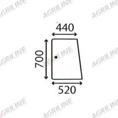 Cab Glass-Side Window- Green Tint suitable for Deutz -  4390723