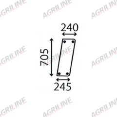 Cab Glass-Side Rear Window- Green Tint suitable for Deutz -  4383615