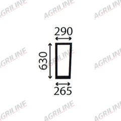 Cab Glass- LH Lower Front- Green Tint suitable for Deutz - 001503380/10