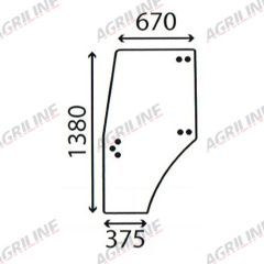 Cab Glass-LH Door- Green Tint suitable for Deutz - 000977000/50