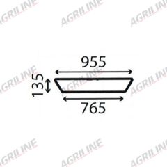 Cab Glass-Lower Rear- Green Tint suitable for Deutz - 001108020/10