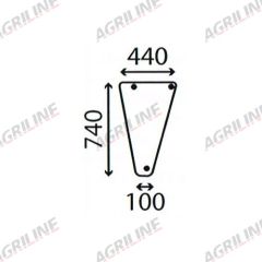 Cab Glass- Lower Front- Clear suitable for Deutz -  4376136
