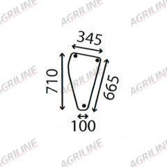 Cab Glass- Lower Front- Clear suitable for Deutz -  4337767