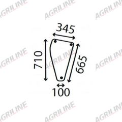 Cab Glass- Lower Front- Green Tint suitable for Deutz -  4337768