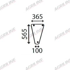 Cab Glass- Lower Front- Green Tint suitable for Deutz -  4332557