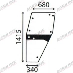 Cab Glass-LH Door- Green Tint- Green Tint suitable for Deutz -  4347342