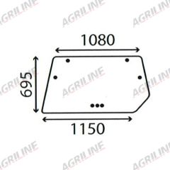 Cab Glass- Rear Window- Clear suitable for Deutz -  4363898
