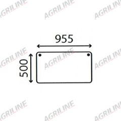 Cab Glass-Lower Rear- Clear suitable for Deutz -  4312683