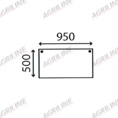 Cab Glass- Lower Rear- Green Tint suitable for Deutz -  4347230