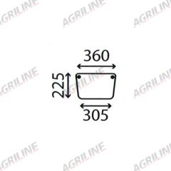 Cab Glass- Lower Rear- Clear suitable for Deutz -  4363708