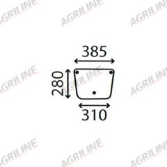 Cab Glass- Lower Rear- Clear suitable for Deutz -  4335196