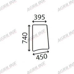 Cab Glass- Side Window- Green Tint suitable for Deutz - 000986240/10