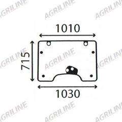 Cab Glass-Front Window- Green Tint suitable for Deutz -  1422910