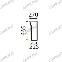 Cab Glass- LH Lower Front- Green Tint suitable for Deutz -  1422920