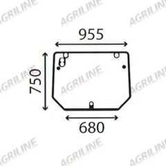 Cab Glass- Rear Window- Green Tint suitable for Deutz -  001422950/10