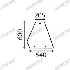 Cab Glass- Side Window- Green Tint suitable for Fiat -  5165571