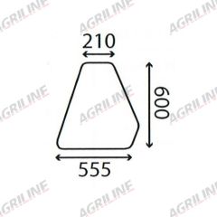 Cab Glass- Curved RH Side Window- Clear suitable for Fiat -  5120154