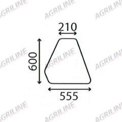 Cab Glass- Curved LH Side Window- Green Tint suitable for Fiat -  5120190