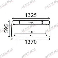 Cab Glass- Rear Window- Green Tint suitable for Fiat -  5121381