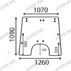 Cab Glass-Opening Front Window- Clear suitable for John Deere -  AL71287