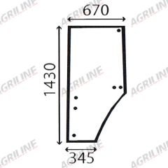 Cab Glass- LH Door- Green Tint suitable for John Deere -  R131163