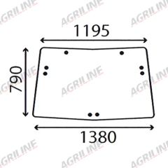 Cab Glass- Front Window- Clear suitable for John Deere - L78726