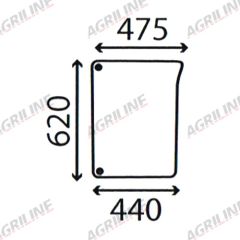 Cab Glass- RH Lower Front- Green Tint suitable for John Deere - L78534