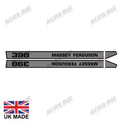 Decal Set - Massey Ferguson 398 suitable for Massey Ferguson - 300323M91 3900323M92