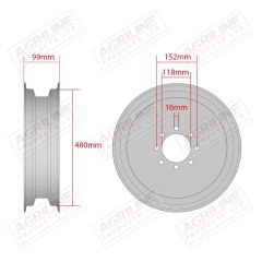 Wheel Rim for Ferguson TE20 4.00 x 19 tyre suitable for Ferguson -  
