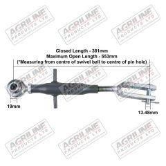  Adjustable Levelling Arm (Cat. 1) suitable for Kubota -  159-750