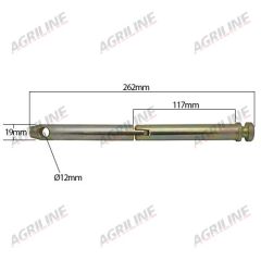 Hinge Pin (Cat. 1) - 180901M91 suitable for Massey Ferguson -  180901M1  180901M91