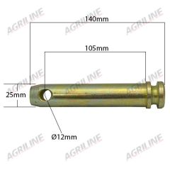 Metric Top Link Pin suitable for Ford &amp; Fordson -  