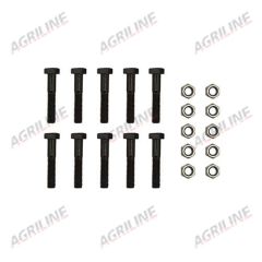 Implement Shear Bolts M8 x 45mm &amp; Nuts (Pack 10)