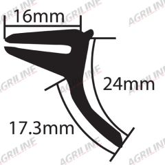 Dash Rubber Ford Safety Cab Per Metre suitable for Ford & Fordson -