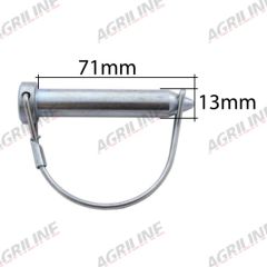 Shaft Locking Pin, Round: 13mm Ø x 71mm