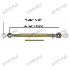 Top Link (Cat. 1/2) with Ball Ends suitable for Case International -  