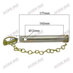 Top Link Pin (Cat.2 ) with Chain suitable for Ford &amp; Fordson -  