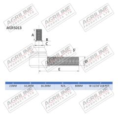 Front Ball Joint End - Swept Axle suitable for Ford &amp; Fordson -  9N3270B