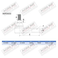 Track Rod End suitable for Massey Ferguson -  3314437M1  3426660M1
