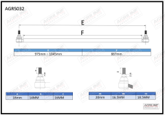 Drag Link suitable for Ford &amp; Fordson -  957E3314  957E3307B