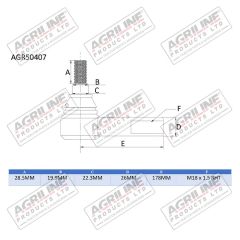 Track Rod End suitable for Massey Ferguson -  3429173M1  3429173M2  3429173M3