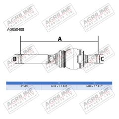 Steering Joint suitable for Massey Ferguson -  3428268M1