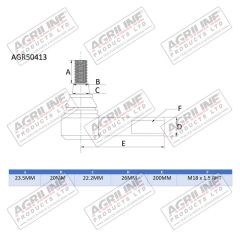 Track Rod End suitable for Landini -  3426336M1